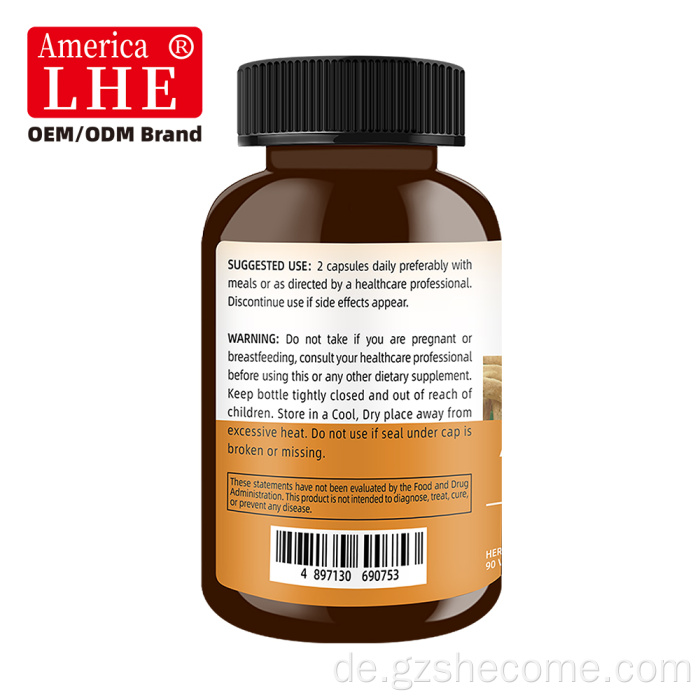 Shecome Ashwagandha Stress Relief Ashwagandha-Wurzelkapseln